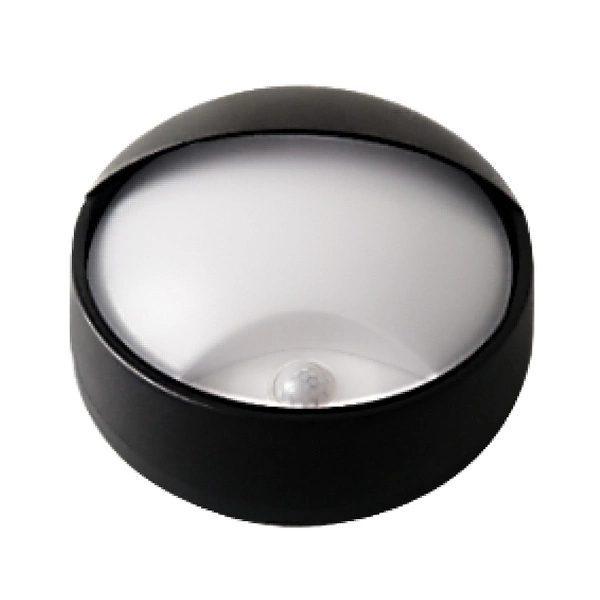 Lampa ścienna LED DITA ROUND 14W IP54 IK10 czujnik ruchu PIR | czarny