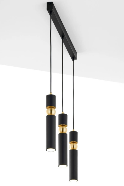Nowoczesna Lampa wisząca ALAS wys. 120cm 3xG10 14W IP20 | Złoty