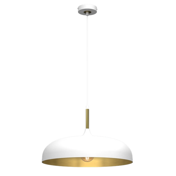 Lampa wisząca LINCOLN, MLP7899, 45 cm, biały/złoty, 1x60W E27