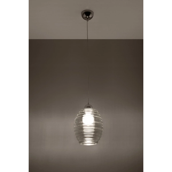 Nowoczesna lampa Wisząca ALVARO SL.0277 chrom/grafit 1xE27