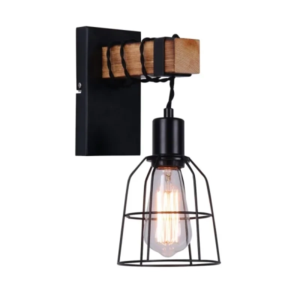 Kinkiet LOFT Ponte wys. 32cm E27 | czarny