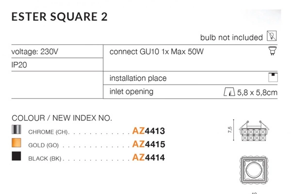 Azzardo ESTER S 2 GO 4415
