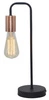Lampa gabinetowa/stołowa/nocna HERPE 41-66862 czarno-miedziana 1x60W E27