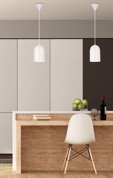 Lampa wisząca OSS LEDEA, 50101184, biała, 1x40W E27