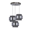Lampa wisząca HARE, 33-18496, chrom/szary/srebrny, 3x60W E27