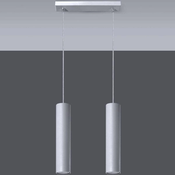 Lampa Wisząca LAGOS 2 Biała stal, GU10, 2 x 40W, SL.0324