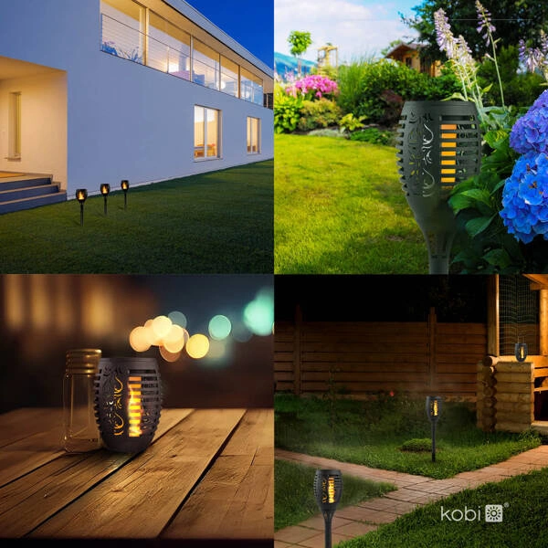 Solarna pochodnia ogrodowa LED SPARKLE 0,12W wbijana imitacja płomienia