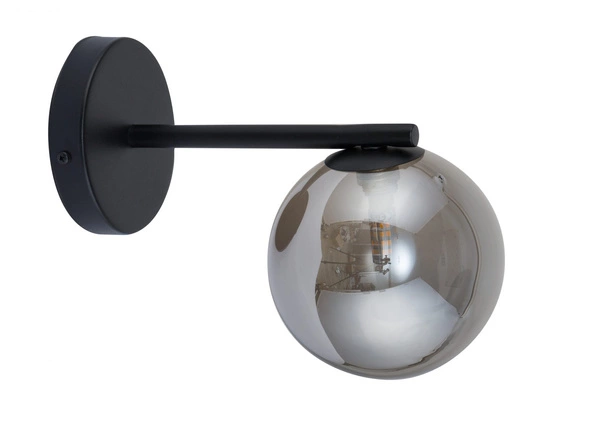 Lampa ścienna, szklana kula ROMA KINKIET szary 32087