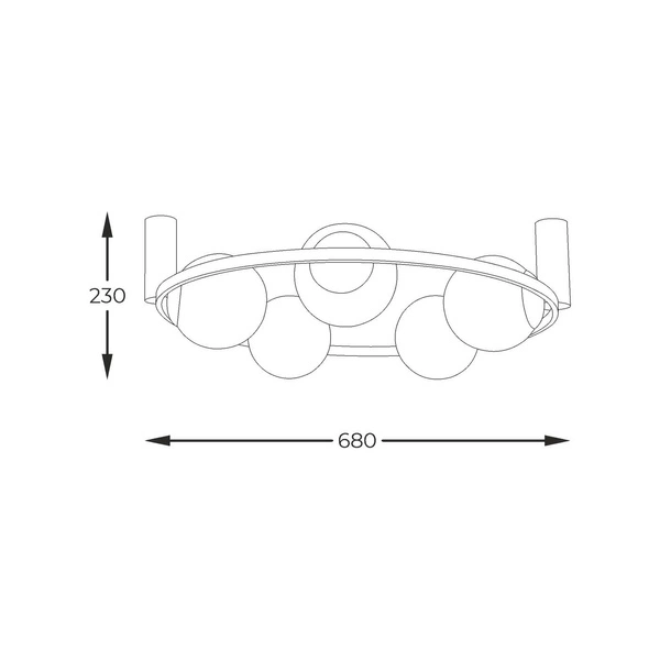 5009 ORBIT 5 LAMPA SUFITOWA