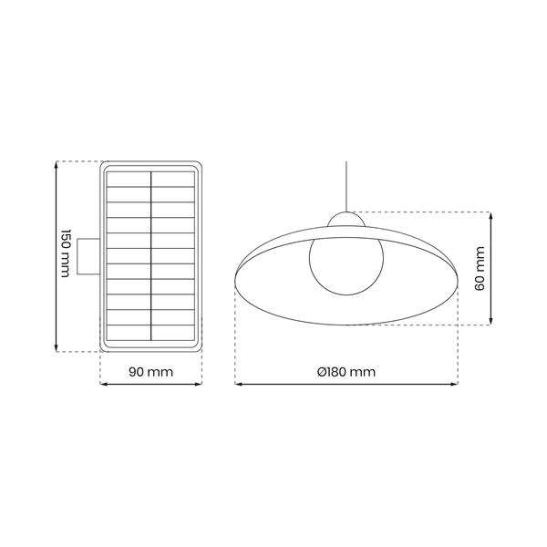 Lampa Solarna Saturn Podwójna