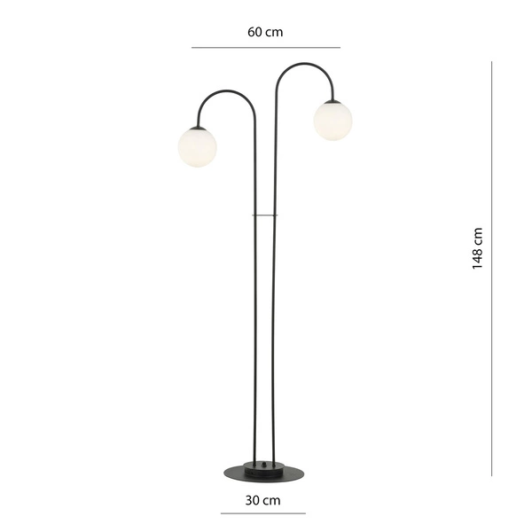 Lampa podłogowa Emibig ARCHI LP2 BL OPAL 1288/LP2
