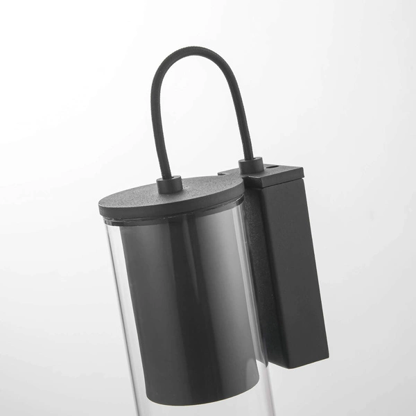 Kinkiet Manacor, czarny/transparentny, 1x50W GU10