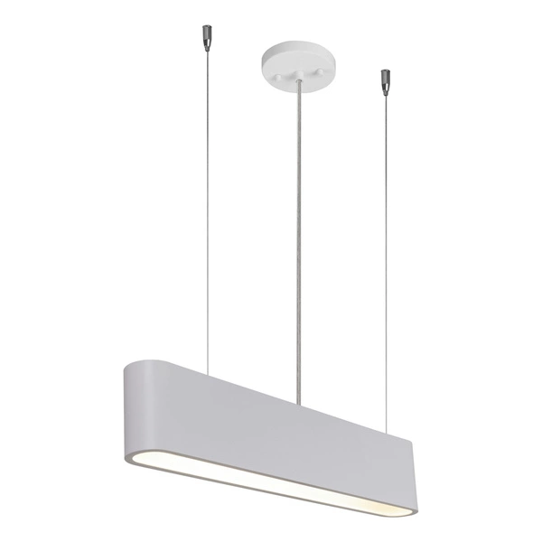 Lampa wisząca Illumina w zestawie 1xLED zintegrowany 1350lm 3000K 35W biały metal/przezroczysty kabel PVC/biały klosz z tkaniny 1932102