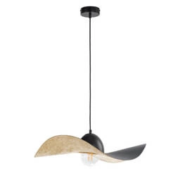 Designerska lampa wisząca KAPELLO M E27 60W śr. 55cm | czarny złoty