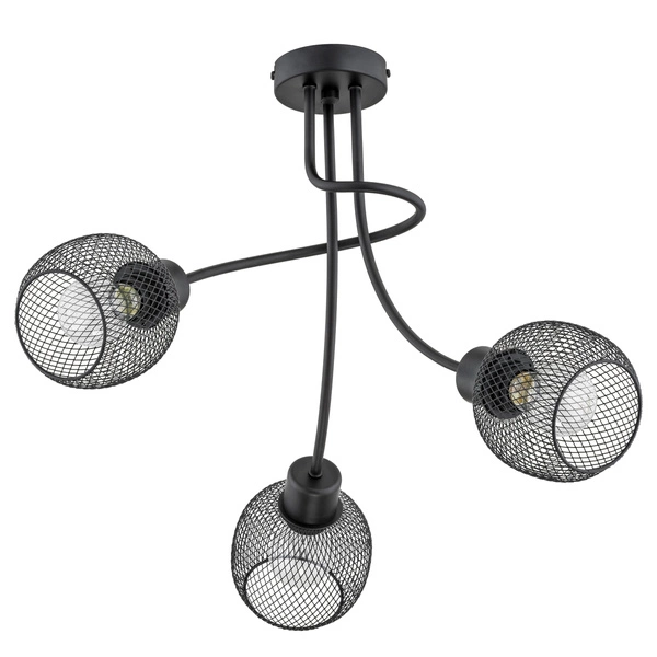 Lampa sufitowa ALFA PLENA DUO CZARNA 3xE27 48cm | 25823