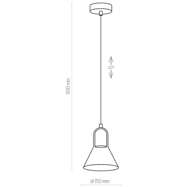 Nowoczesna lampa wisząca czarny/grafitowy VICHY 2430 2430