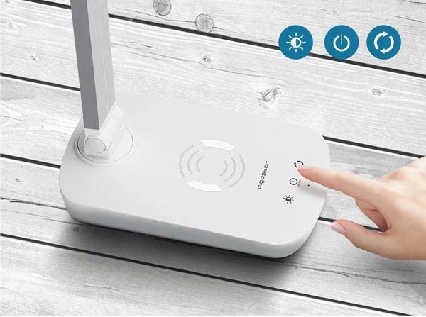 Lampa biurkowa LED LIGHT11 5W biała z ładowarką indukcyjną