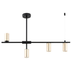 Lampa sufitowa ALFA SAUR CZARNA & ZŁOTA 4xGU10 81cm | 63324