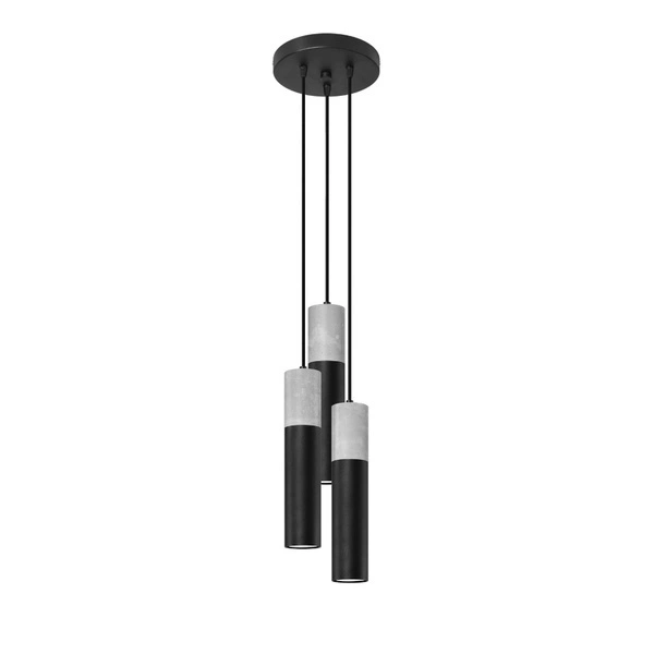 Lampa wisząca BORGIO 3P, SL.1081, czarny/beton, 3x40W GU10