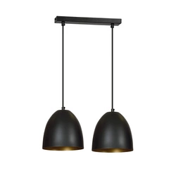 Lampa wisząca Emibig LENOX 2 Czarny / GOLD 410/2