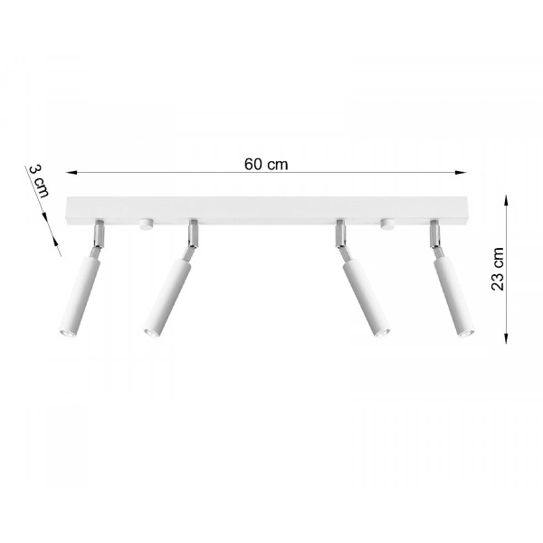 Nowoczesna lampa sufitowa EYETECH 4 SL.0905 biała 4xG9