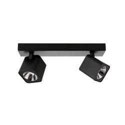 Lampa sufitowa reflektor AVIERO dł. 28cm 10W 2xLED neutralna biel 4000K | czarny