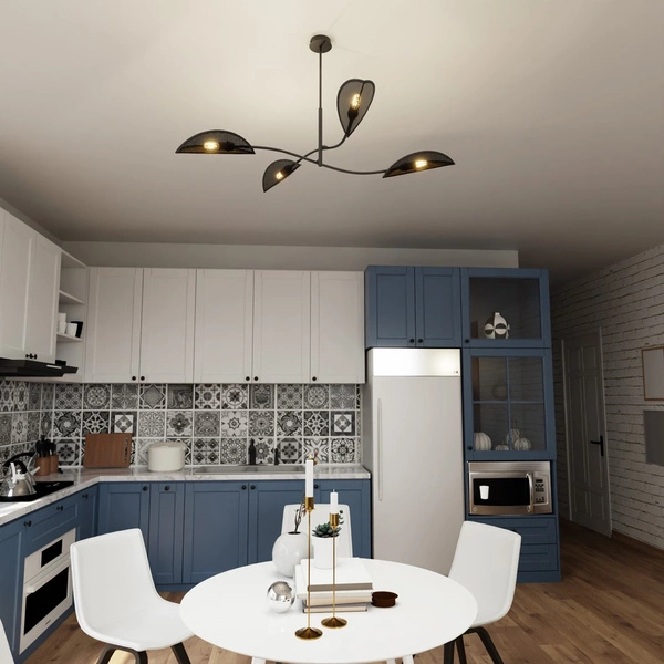 Lampa sufitowa Emibig LOTUS 4 Czarny/GOLD 1106/4