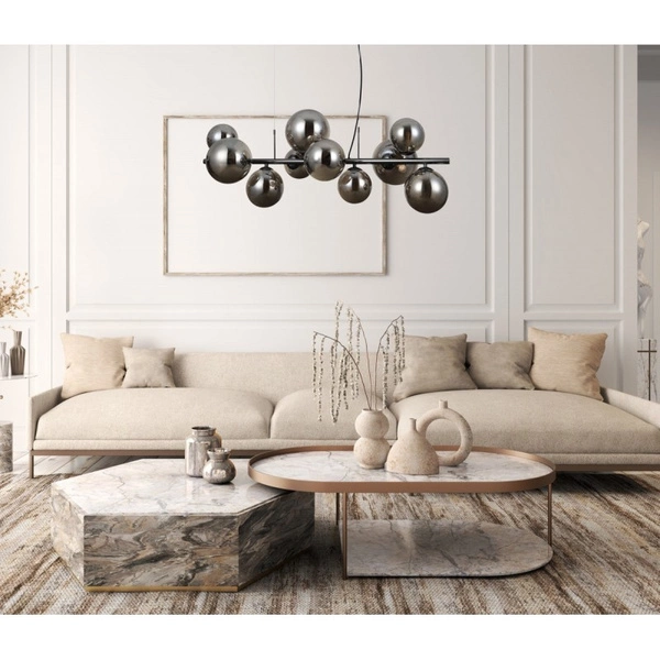 Lampa Canello dł. 86cm 10xG9 | czarny/chrom