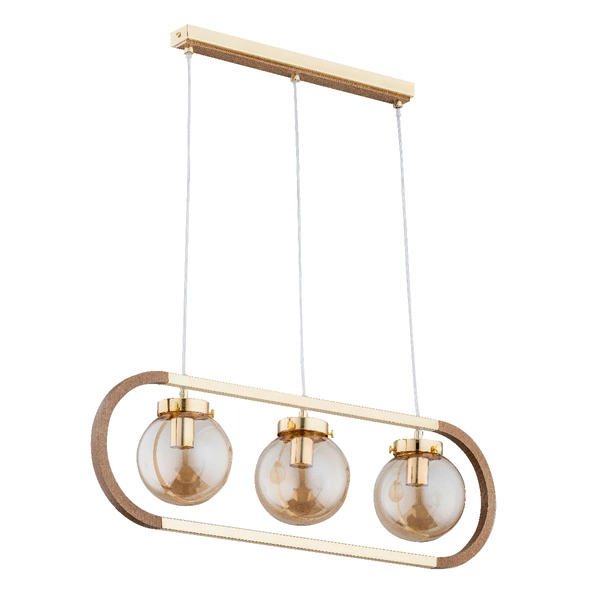 Lampa wisząca ALFA RINO DREWNIANA 3xE14 15cm | 62147