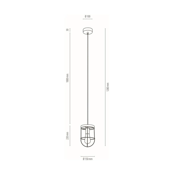 Lampa Wisząca Netuno 1xE27 Max.15W LED Witrażowa Sosna Szara/Czarny Metal/Czarny Kabel PCV/Srebrny Metal 1871759157