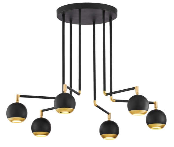 Nowoczesna Lampa sufitowa VILAR wys. 56cm 6xG10 14W IP20 | Złoty