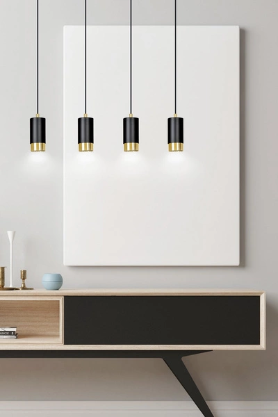 Lampa wisząca Emibig FUMIKO 4 BL/GOLD 817/4