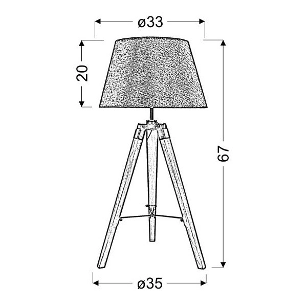 Lampa gabinetowa/stołowa/nocna LUGANO 41-31211 brązowa 1x60W E27