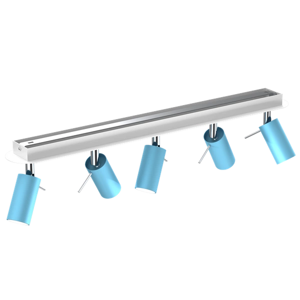 Lampa sufitowa PRESTON BLUE/WHITE 5x mini GU10