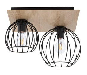 Lampa Sigma CYBER 2 prostokąt dąb/czarny plafon 32358