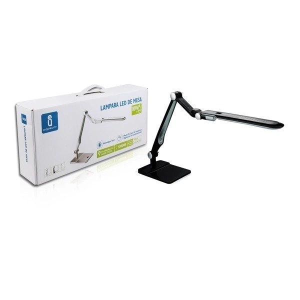 Lampa biurkowa TAVOLO LED kreślarska 9W regulacja czarno srebrna