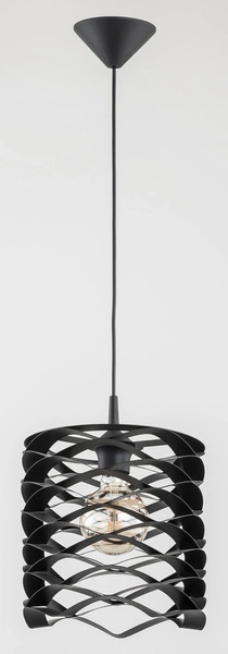 Lampa wisząca ALFA SPIKE CZARNA 1xE27 24cm | 60559