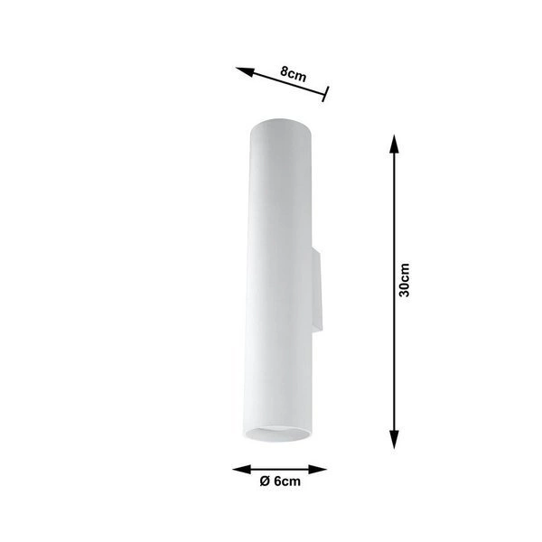Kinkiet LAGOS 2 Biały Stal, GU10, 2X40W, SL.0326