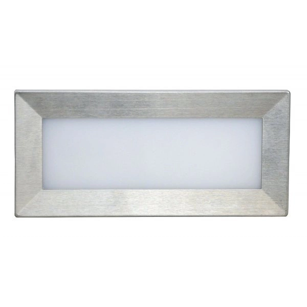 Zewnętrzna lampa wpuszczana nad schody i podjazd Mur Led Inox C 04 | szary inox