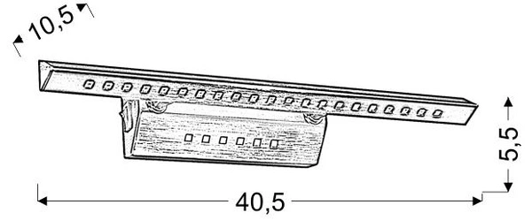 Kinkiet FORTE 20-27023 satyna 5W + 2W LED, barwa zimna 6500K