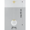 Lampa wisząca UGO 20 SL.0715 ZŁOTA 1xE27