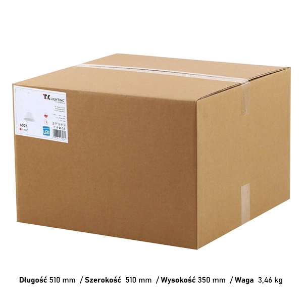 Lampa wisząca do pokoju FARO NEW 6003 1xE27 25W | biały 6003