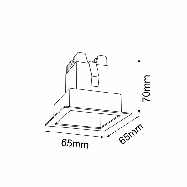 Lampa wpuszczana A - Glare in 1 - Czarna 4000K 3039 Antigo