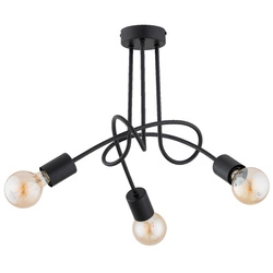 Lampa sufitowa ALFA DISEL LONG CZARNA 3xE27 46cm | 62480