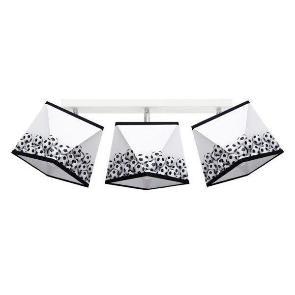 Lampa sufitowa nowoczesna MUNDIAL 3D III szer. 72cm piłka nożna