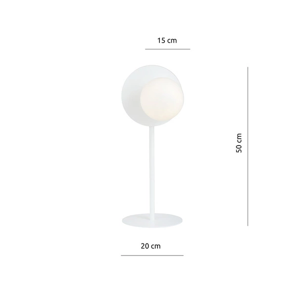 Lampa biurkowa Emibig OSLO LN Biały/OPAL 1189/LN