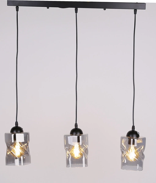 Lampa wisząca FELIS, 33-00149, czarny/dymiony, 3x60W E27