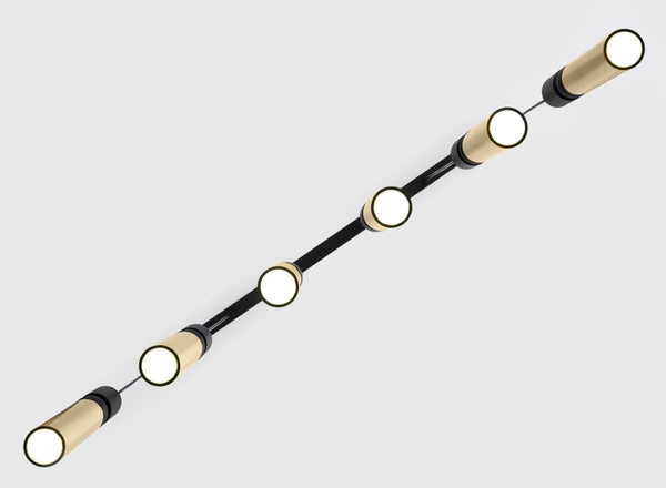 Nowoczesna Lampa wisząca ALAS wys. 120cm 6xG10 14W IP20 | Złoty