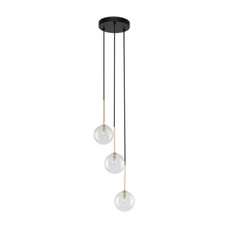 NILOS BLACK / GOLD LAMPA WISZACA 3PŁ 5942