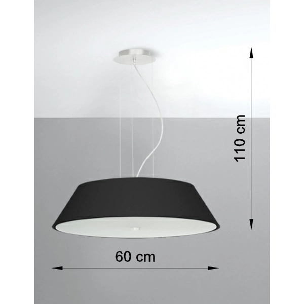 Nowoczesna lampa wisząca VEGA SL.0766 60cm czarna 5xE27